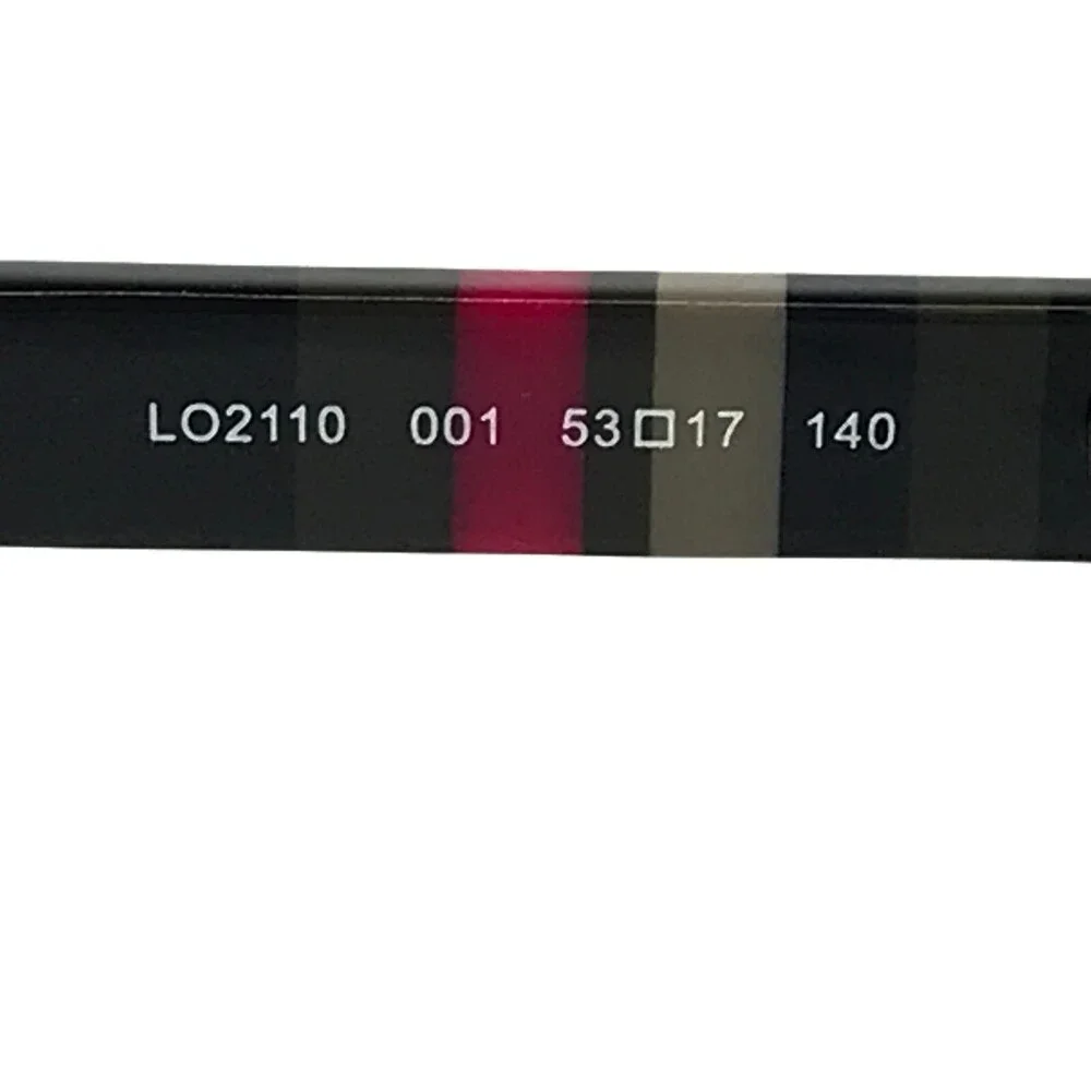 Longchamp Eyeglasses Frames LO2110 001 Black Round Half Rim 53-17-140